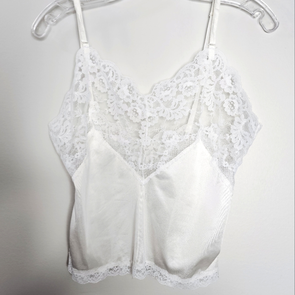Vintage White Lace Camisole Top S/M